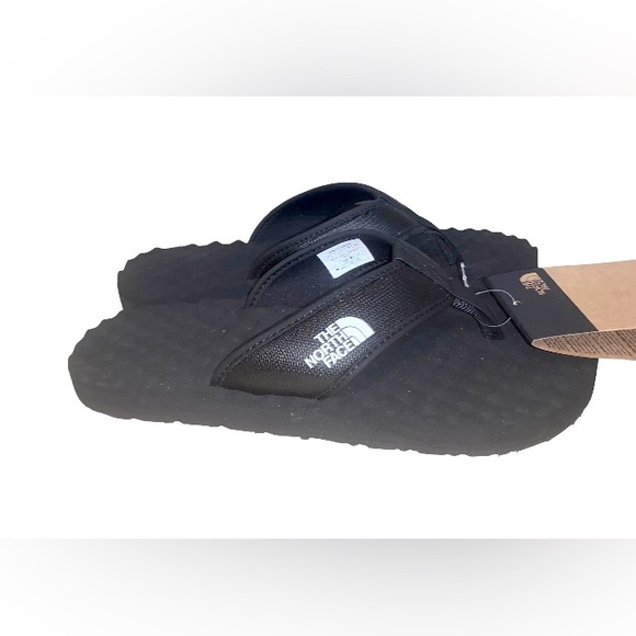 New TAGS THE NORTH FACE black flip flops men’s shoes size 7 women’s 8 - Picture 7 of 11